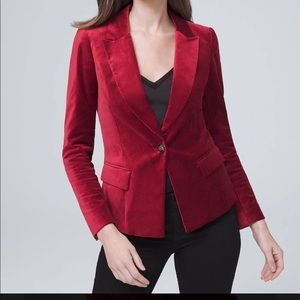 WHBM Red Velvet Blazer